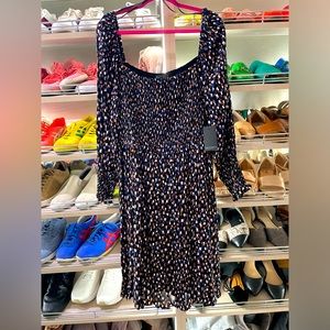 Off the Shoulder Geo Print Mini dress